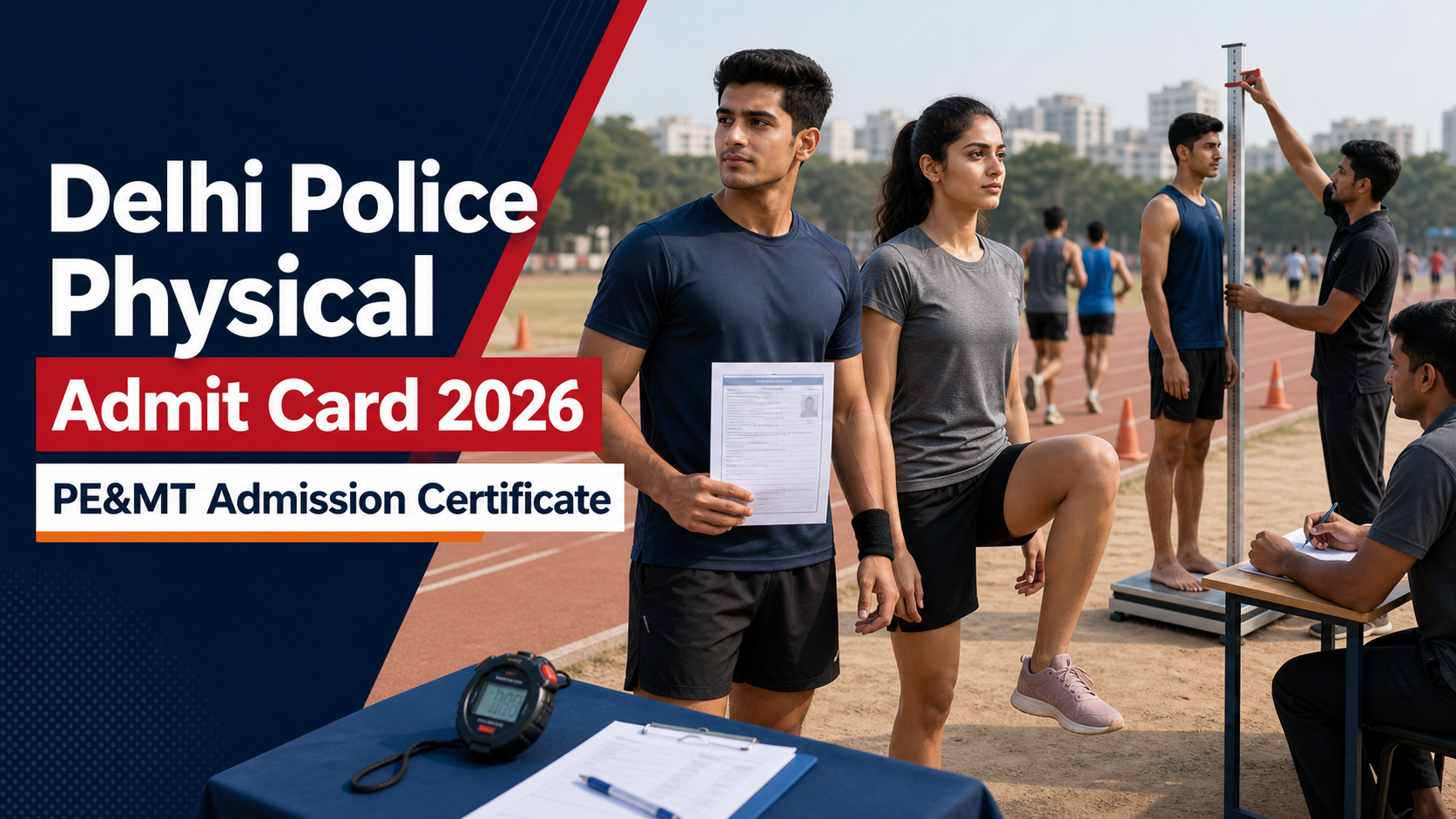 Cover image for Delhi Police Physical Admit Card 2026 – Download PE&MT Hall Ticket