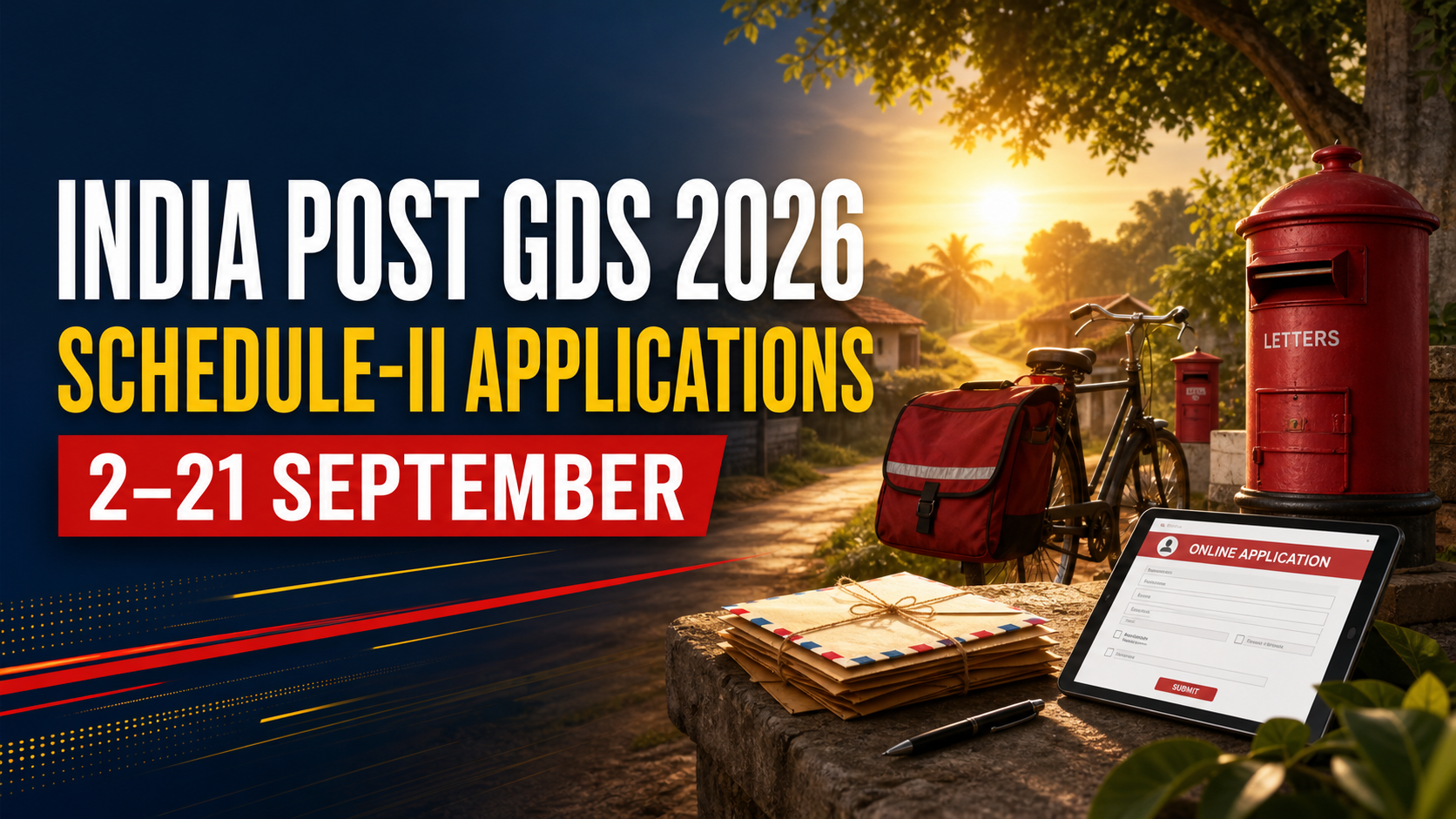 Cover image for India Post GDS Schedule-II Recruitment 2026 – Apply 2–21 September