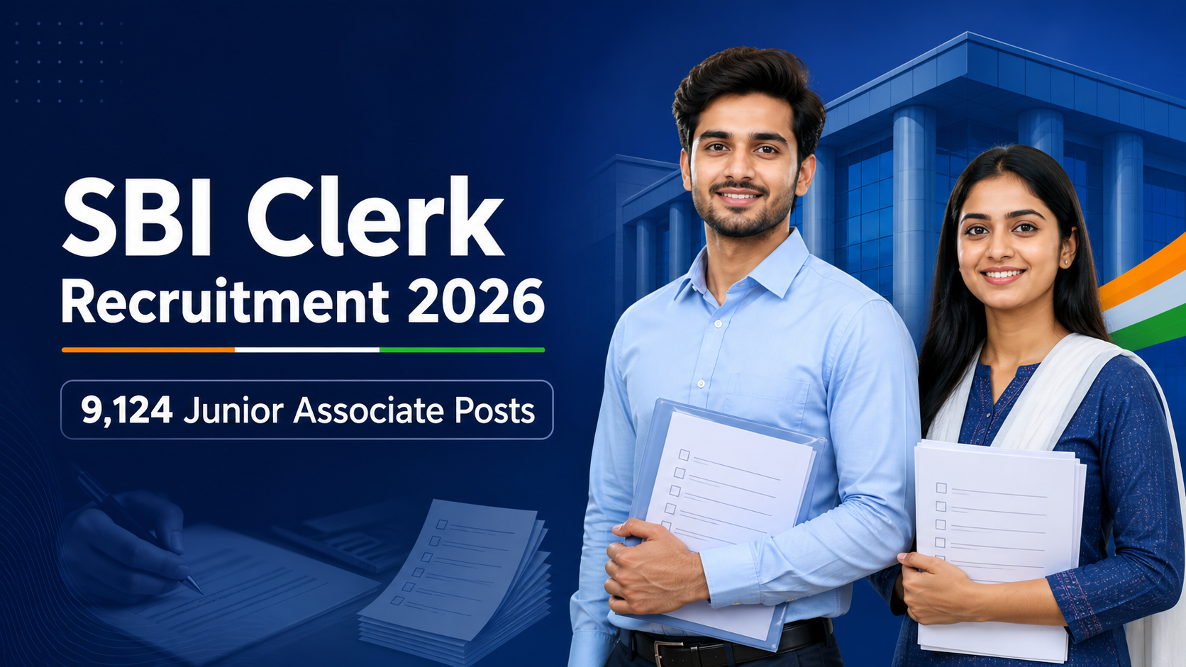 Cover image for SBI Clerk Recruitment 2026 – 9,124 Junior Associate Posts
